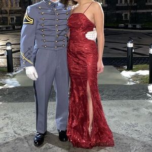 Lulus Sequin Wine Dress